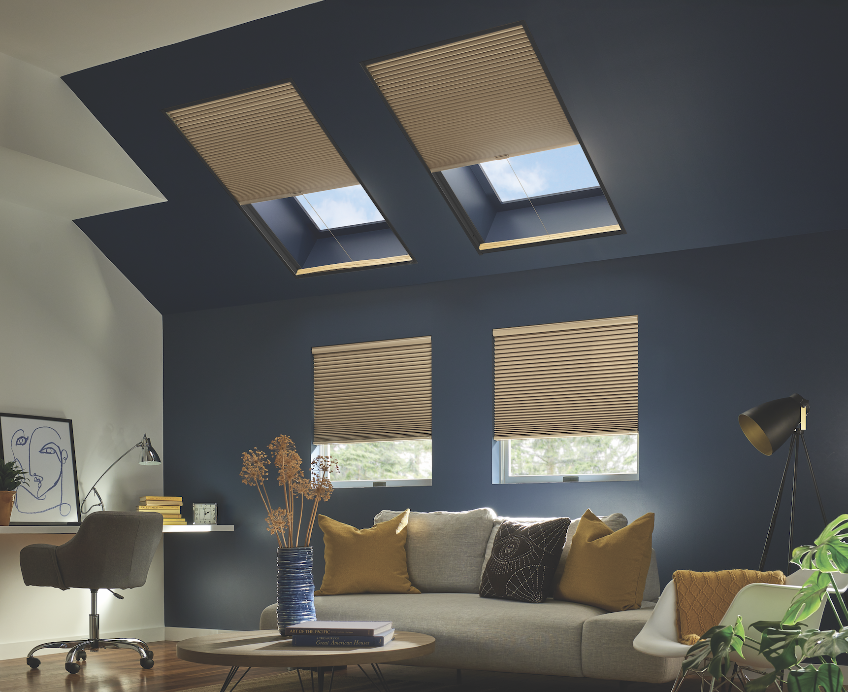 Cellular skylight shades